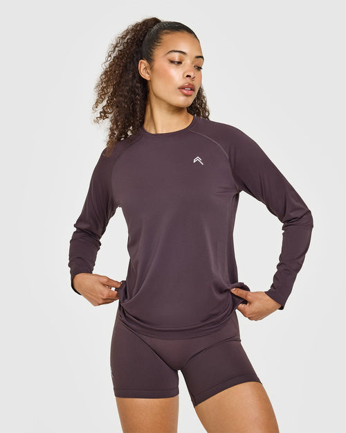Oner Modal Go To Seamless Loose Long Sleeve Top | Umber Brown