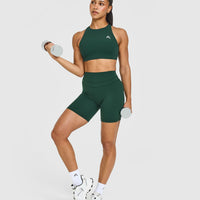 UnifiedMove™ High Waisted Shorts 6" | Racing Green