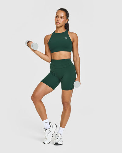 UnifiedMove™ High Waisted Shorts 6" | Racing Green
