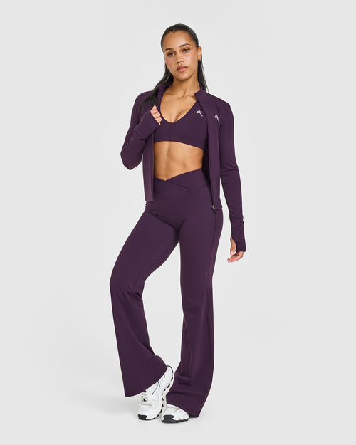 Unified Micro Bralette White Logo | Blackberry Purple