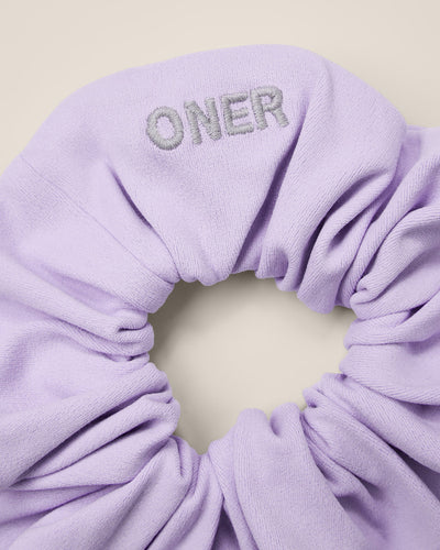 SoftMotion™ Scrunchie with Grey Logo | Lavender Purple