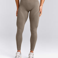 EnhanceLift™ Seamless Leggings with Grey Logo | Warm Minky