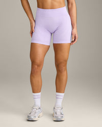 EnhanceLift™ Seamless Shorts with Grey Logo | Lavender Purple
