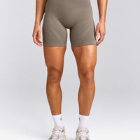 EnhanceLift™ Seamless Shorts with Grey Logo | Warm Minky