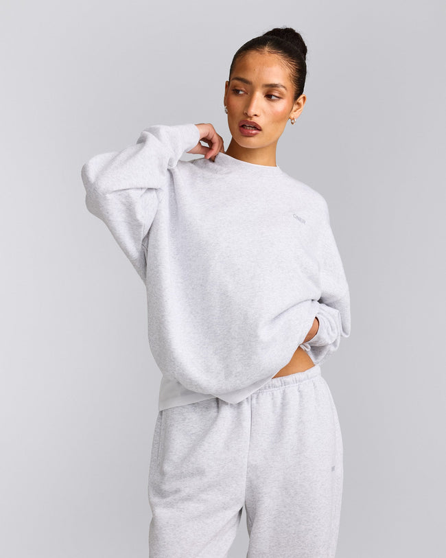 Foundations All Season Crew Neck Sweatshirt | Grey Marl