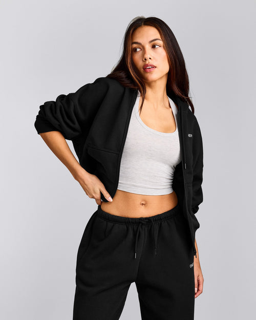 Foundations All Season Zip Up Hoodie | Black