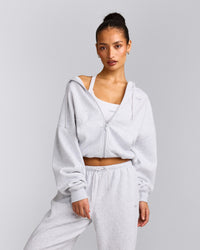 Foundations All Season Zip Through Hoodie | Grey Marl