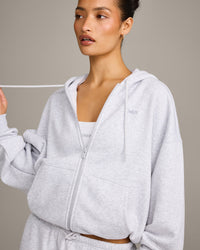 Foundations All Season Zip Through Hoodie | Grey Marl