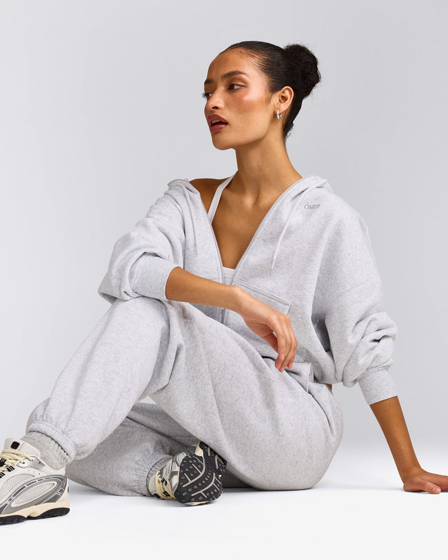 Foundations All Season Zip Through Hoodie | Grey Marl