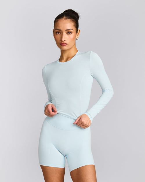 Mellow™ Motion Crew Neck Long Sleeve Mid Top | Cloud Blue