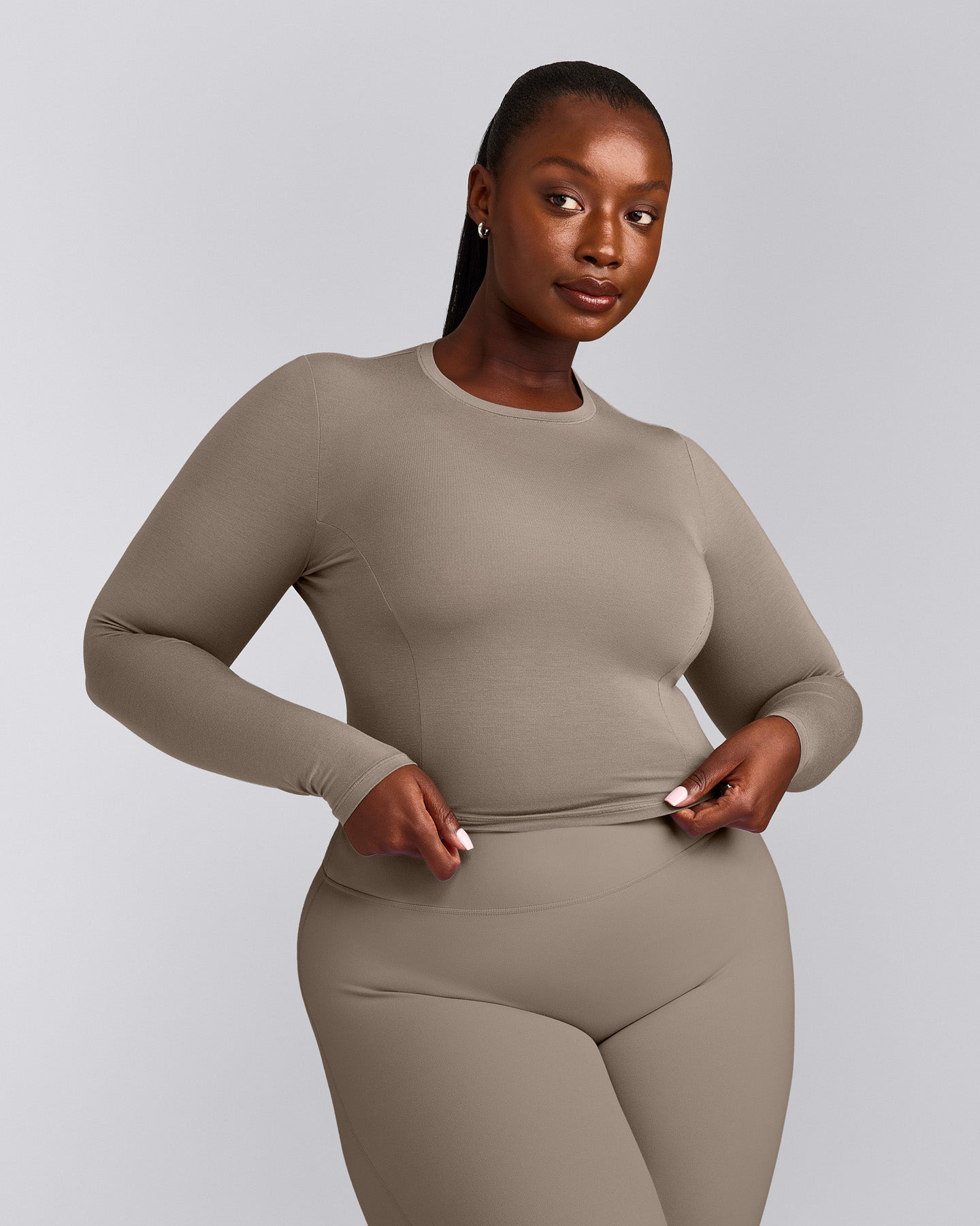Mellow™ Motion Crew Neck Long Sleeve Mid Top | Warm Minky