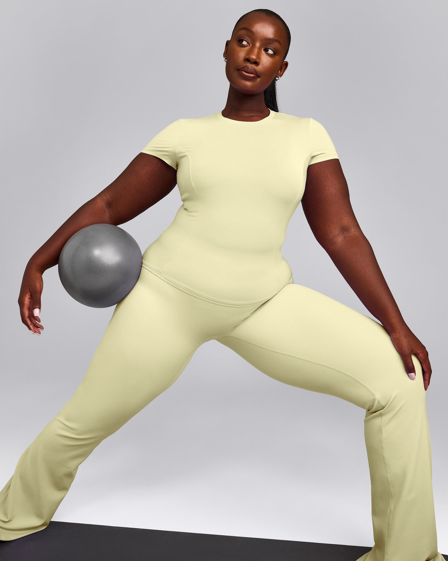 Mellow™ Motion Crew Neck Top | Pastel Yellow