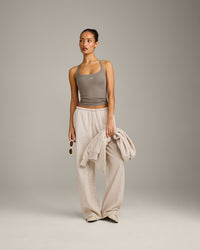 Mellow™ Rib Racer Back Vest with Built in Bra Shelf | Warm Minky