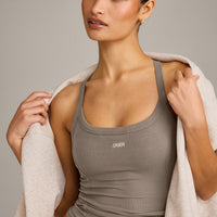 Mellow™ Rib Racer Back Vest with Built in Bra Shelf | Warm Minky
