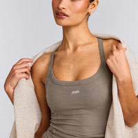 Mellow™ Rib Racer Back Vest with Built in Bra Shelf | Warm Minky
