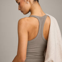 Mellow™ Rib Racer Back Vest with Built in Bra Shelf | Warm Minky
