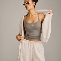 Mellow™ Rib Racer Back Vest with Built in Bra Shelf | Warm Minky
