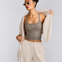 Mellow™ Rib Racer Back Vest with Built in Bra Shelf | Warm Minky