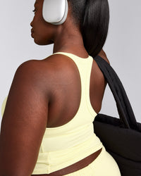 Mellow™ Rib Racer Back Vest with Built in Bra Shelf | Pastel Yellow