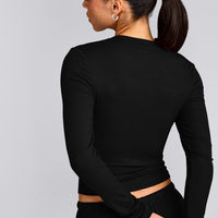 Oner At Home Night Button Down Long Sleeve Top | Black