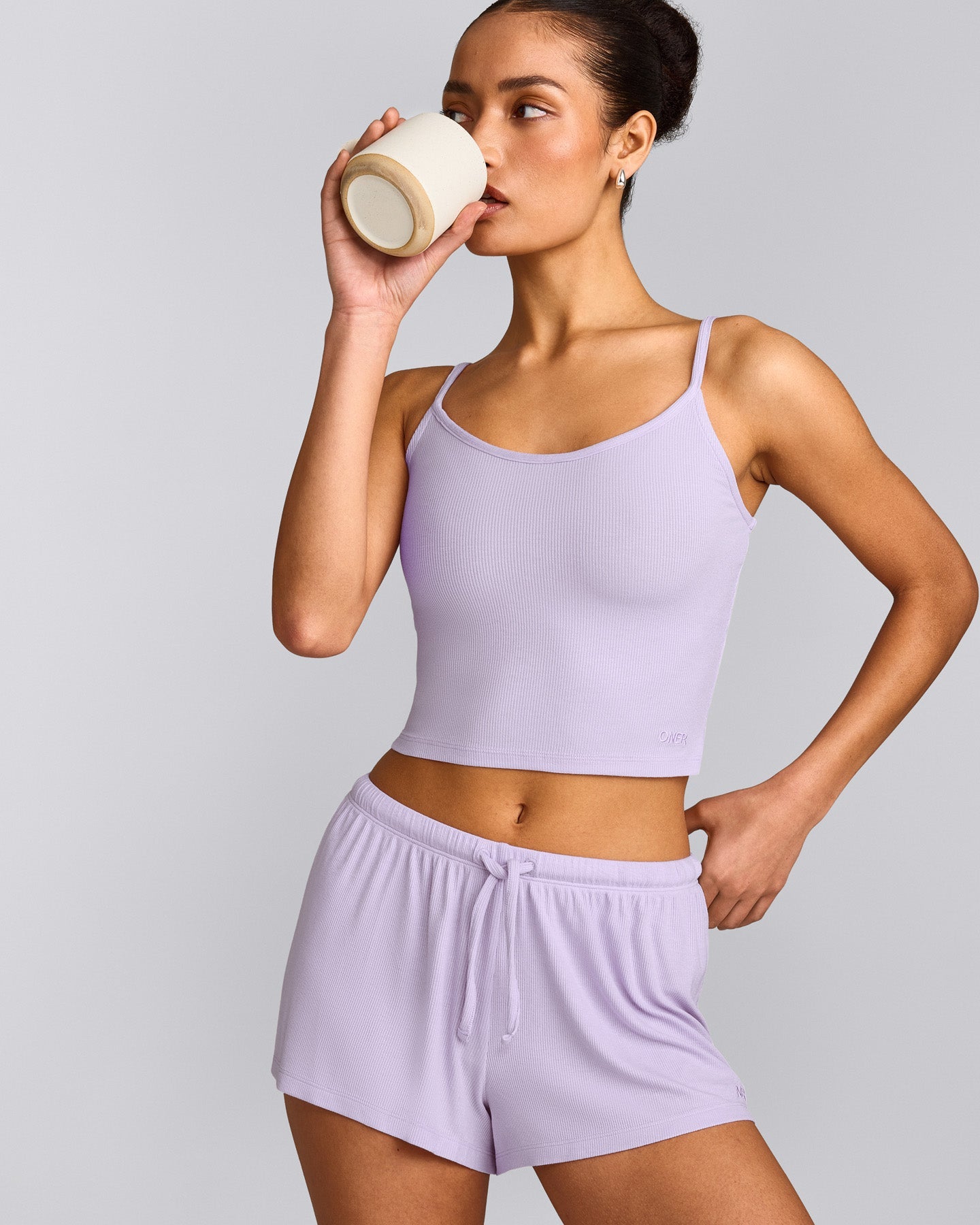 Oner At Home Night Strappy Mid Vest | Light Lavender Purple