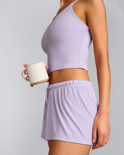 Oner At Home Night Strappy Mid Vest | Light Lavender Purple