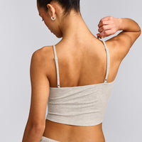 Oner At Home Night Strappy Mid Vest | Oat Marl