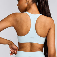 SoftMotion™ Bralette with Grey Logo | Cloud Blue