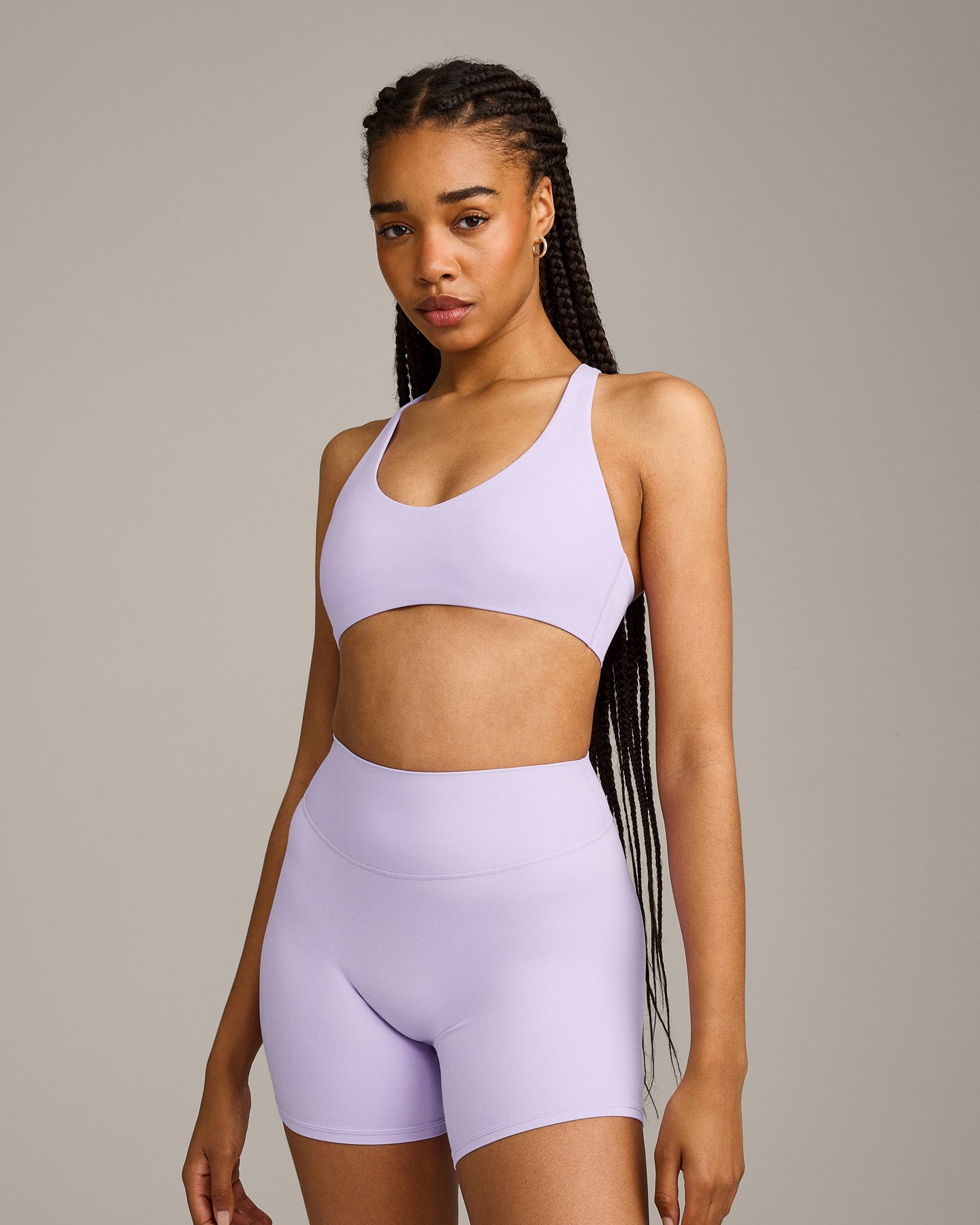 SoftMotion™ Bralette with Grey Logo | Lavender Purple
