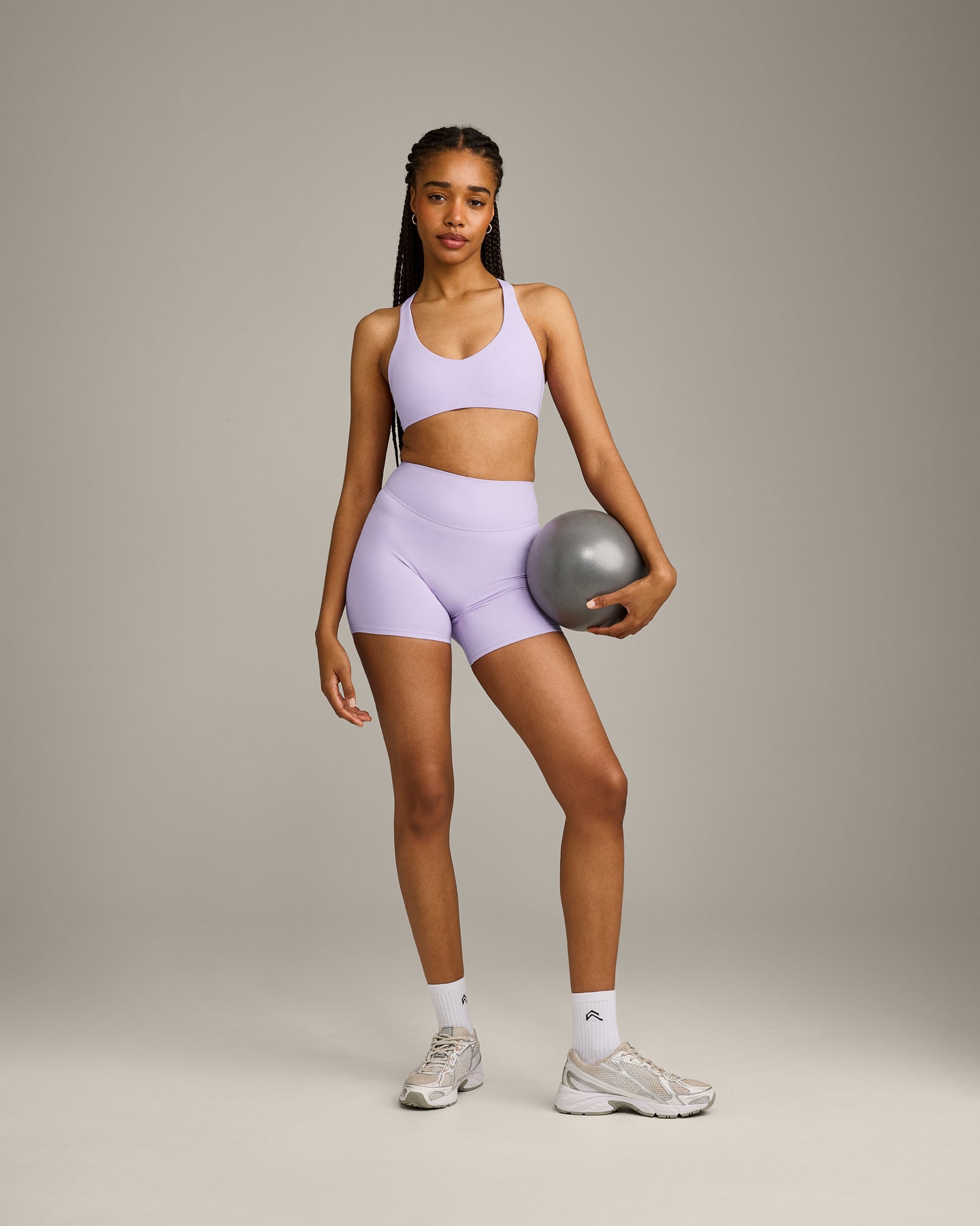 SoftMotion™ Bralette with Grey Logo | Lavender Purple