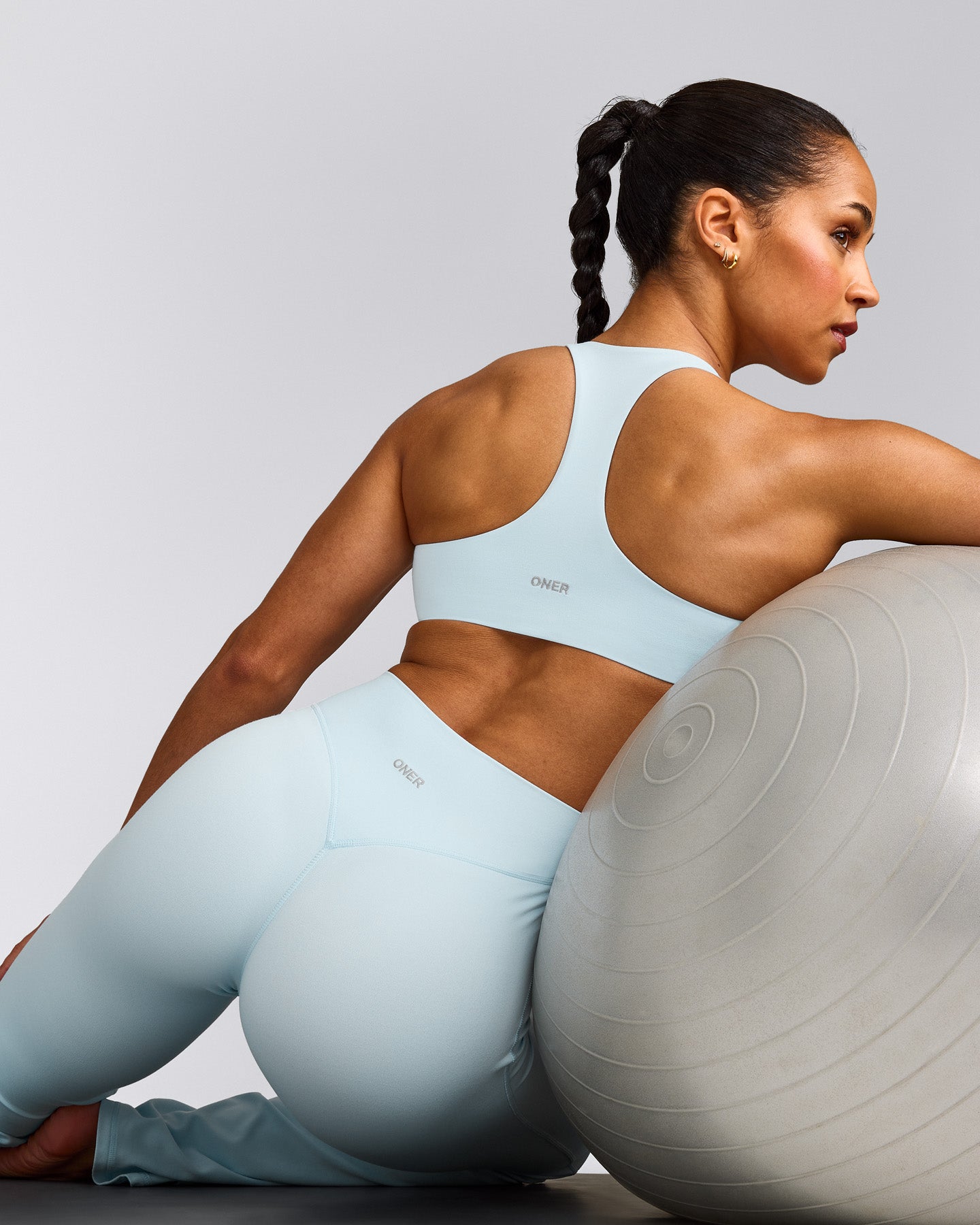 SoftMotion™ Flared Bottoms with Grey Logo | Cloud Blue