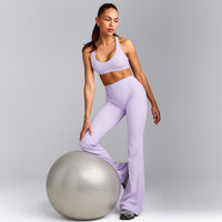 SoftMotion™ Flared Bottoms with Grey Logo | Lavender Purple