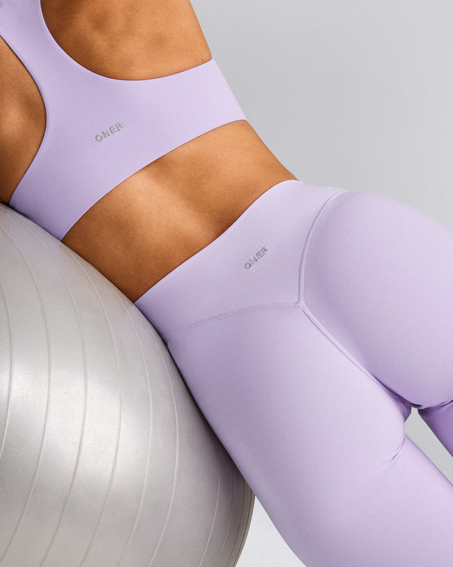 SoftMotion™ Flared Bottoms with Grey Logo | Lavender Purple
