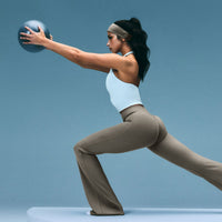 SoftMotion™ Flared Bottoms with Grey Logo | Minky