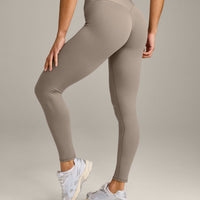 SoftMotion™ High Waisted Leggings with Grey Logo | Minky