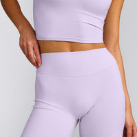 SoftMotion™ Straight Leg Bottoms with Grey Logo | Lavender Purple