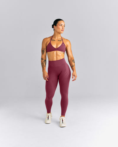EnhanceLift™ Seamless High Rise Leggings | Burnt Maroon Red