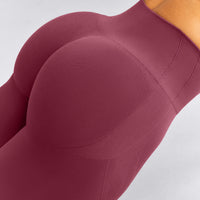 EnhanceLift™ Seamless High Rise Leggings | Burnt Maroon Red
