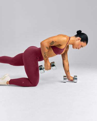 EnhanceLift™ Seamless High Rise Leggings | Burnt Maroon Red