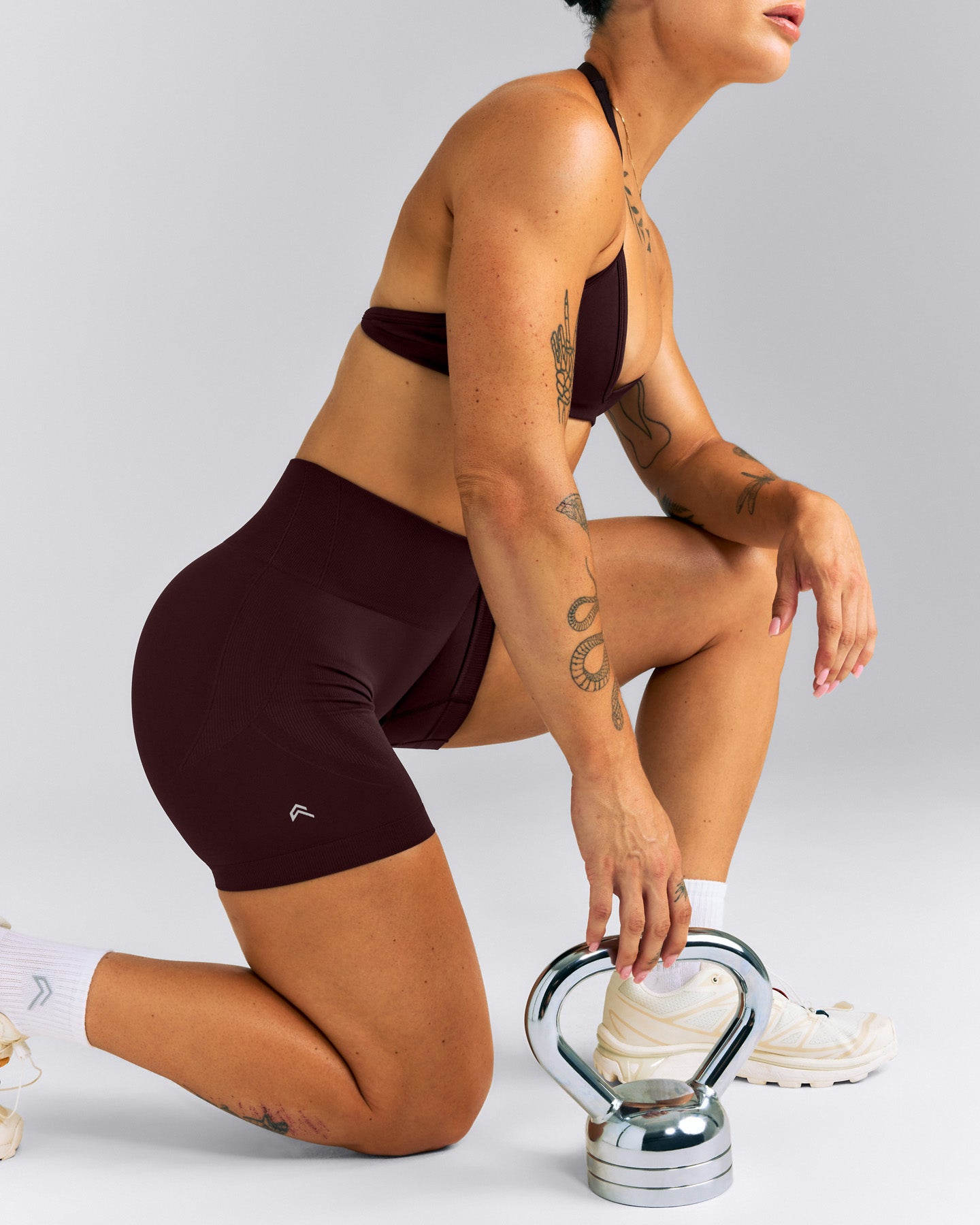 EnhanceLift™ Seamless High Rise Shorts | Plum Brown