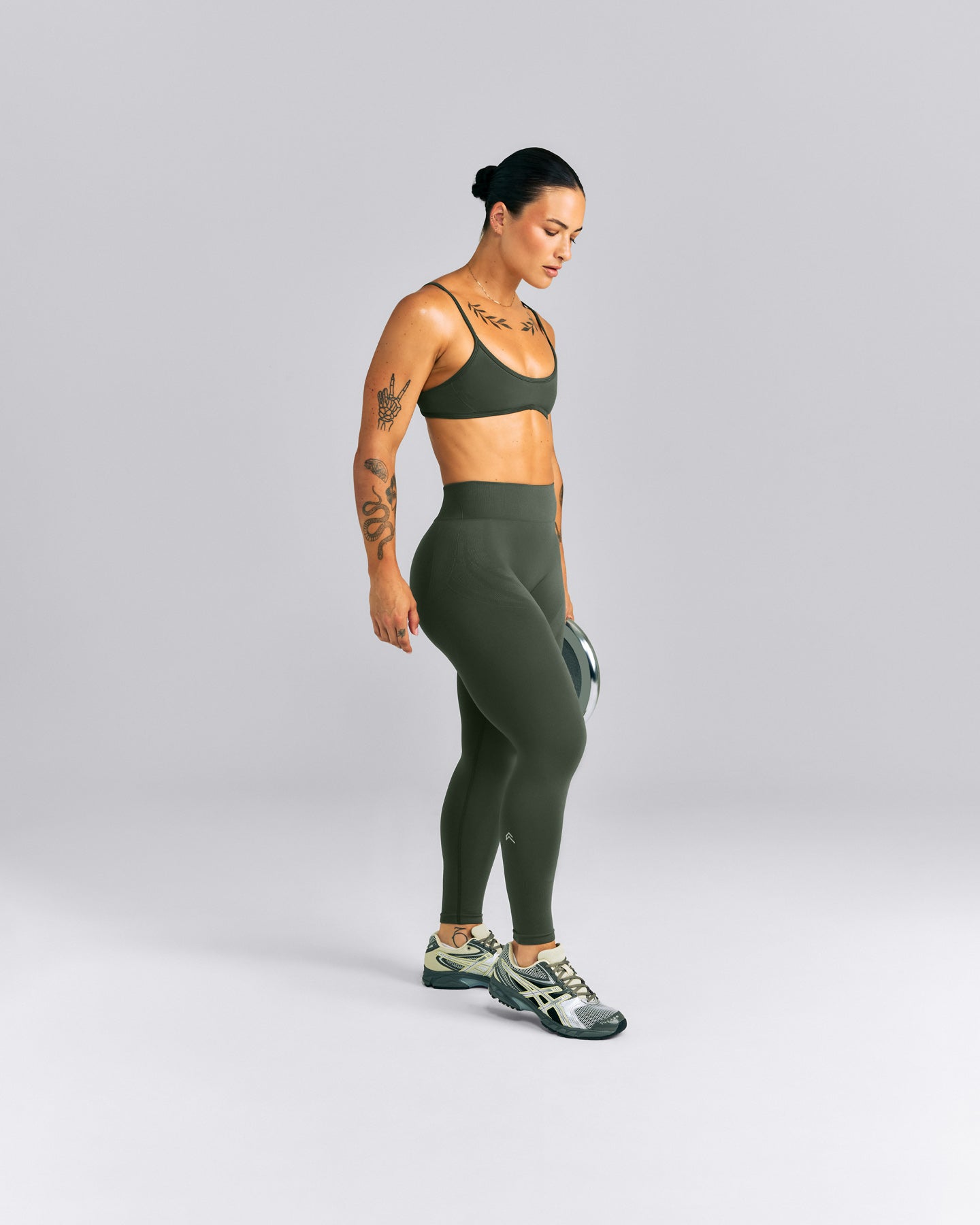 EnhanceLift™ Seamless Mid Rise Leggings New Branding | Dark Khaki