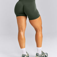 EnhanceLift™ Seamless Mid Rise Shorts | Dark Khaki