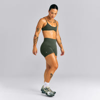 EnhanceLift™ Seamless Mid Rise Shorts | Dark Khaki