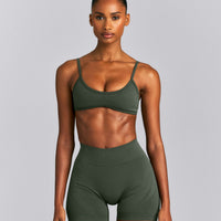 EnhanceLift™ Seamless Minimal Bralette New Branding | Dark Khaki