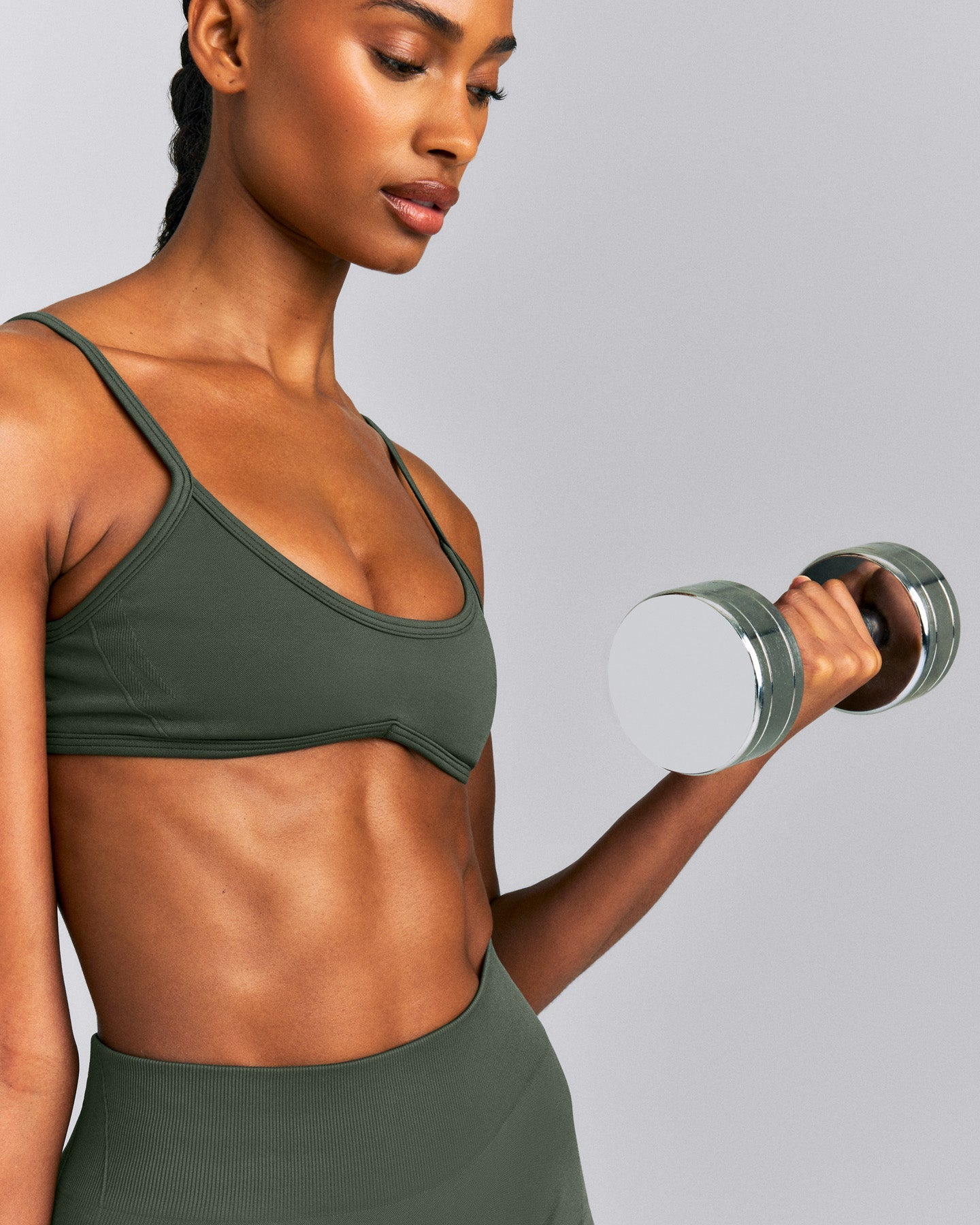 EnhanceLift™ Seamless Minimal Bralette New Branding | Dark Khaki