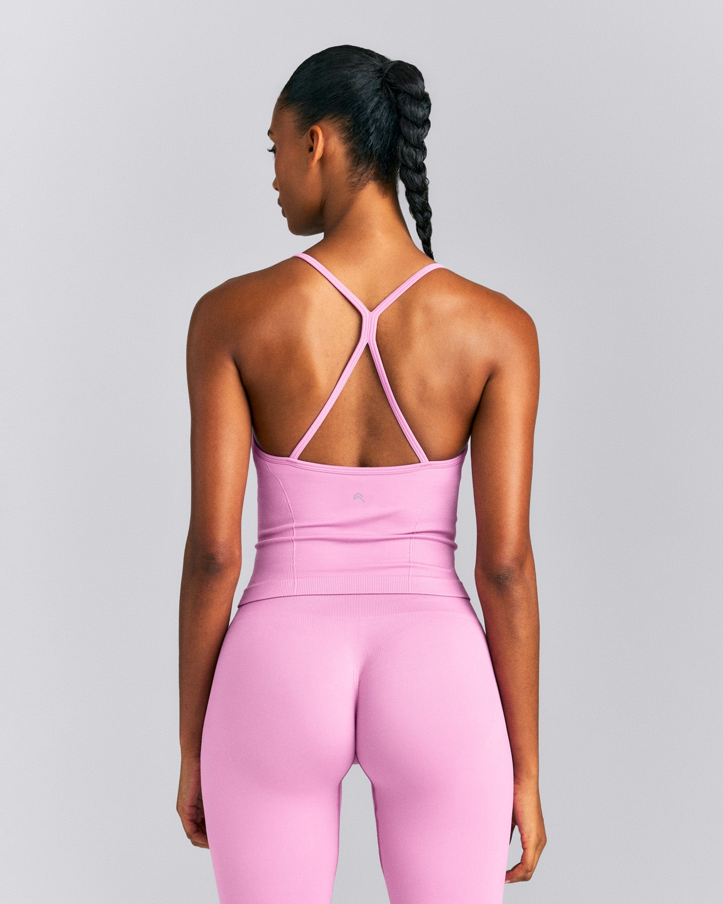 EnhanceLift™ Seamless Strappy Racer Vest with Built in Bra | Rose Pink