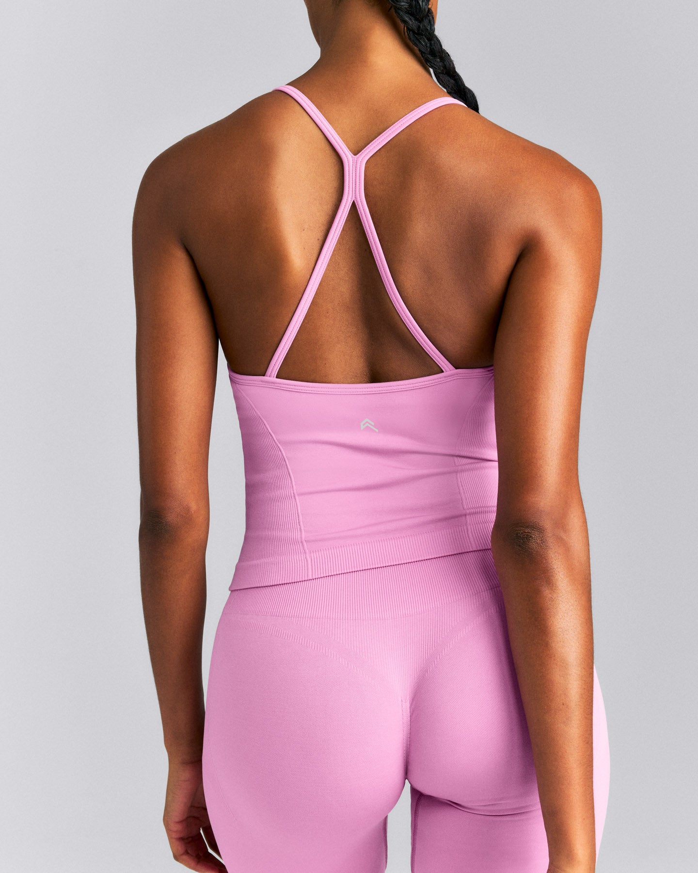EnhanceLift™ Seamless Strappy Racer Vest with Built in Bra | Rose Pink
