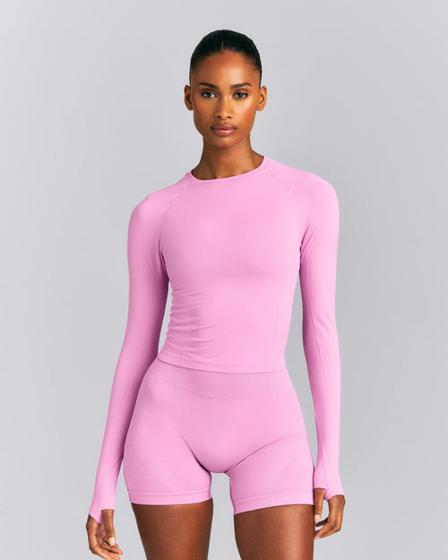 Oner Seamless Fitted Long Sleeve Top | Rose Pink