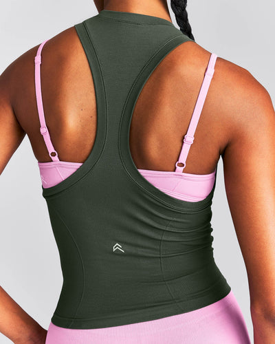 Oner Seamless Fitted Vest New Branding | Dark Khaki