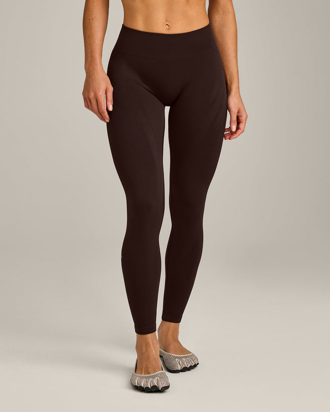 EnhanceLift™ Seamless Leggings with Grey Logo | 70% Cocoa